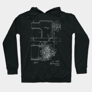 Power Transmission System for Sewing Machine Vintage Patent Hand Drawing Hoodie